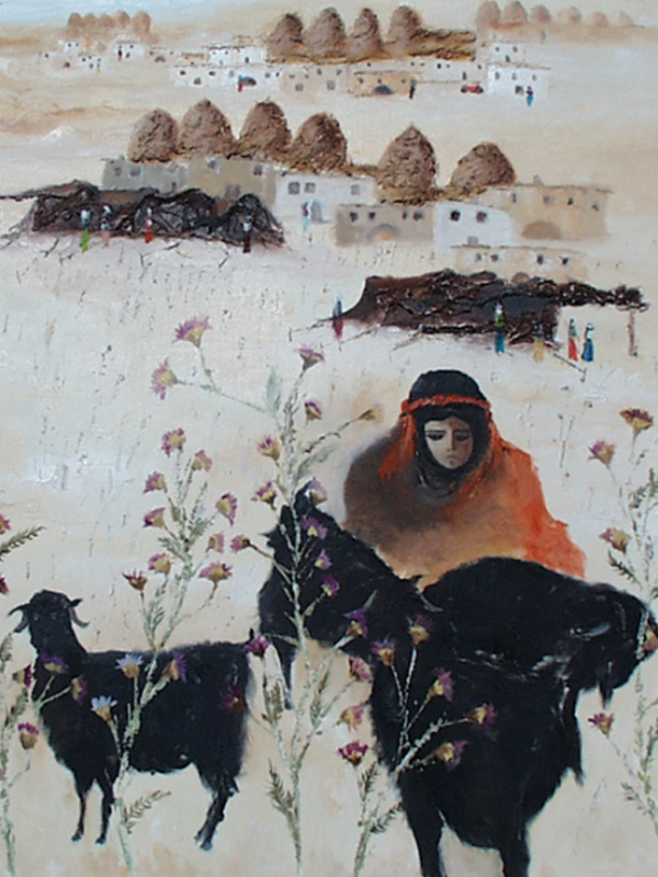 FİKRET OTYAM- Harran'lı Kız, 100 x 80